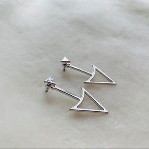 | 4 pair Silver Arrow Ear Jacket Earrings bundle |